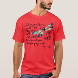 Camiseta Virginia Woolfs citação de liberdade design TShirt