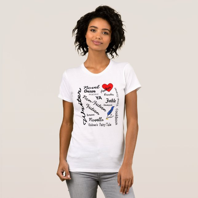 Camiseta Virginia Wright Escritor-Autor-Novelista (Frente Completa)