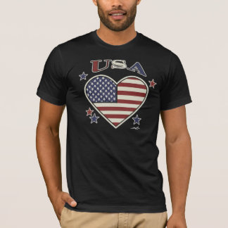Camiseta Virginia Wright Heart Flag EUA