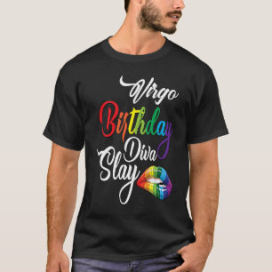Camiseta Virgo Birthday Diva Slay Nascer Zodiodato Em Agost