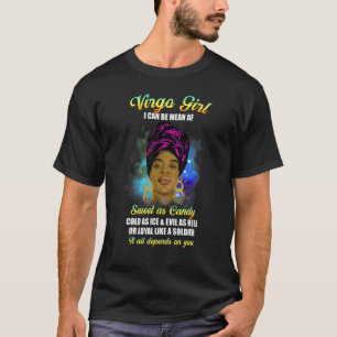 Camiseta Virgo Black Afro Girl Af Zodiac August B