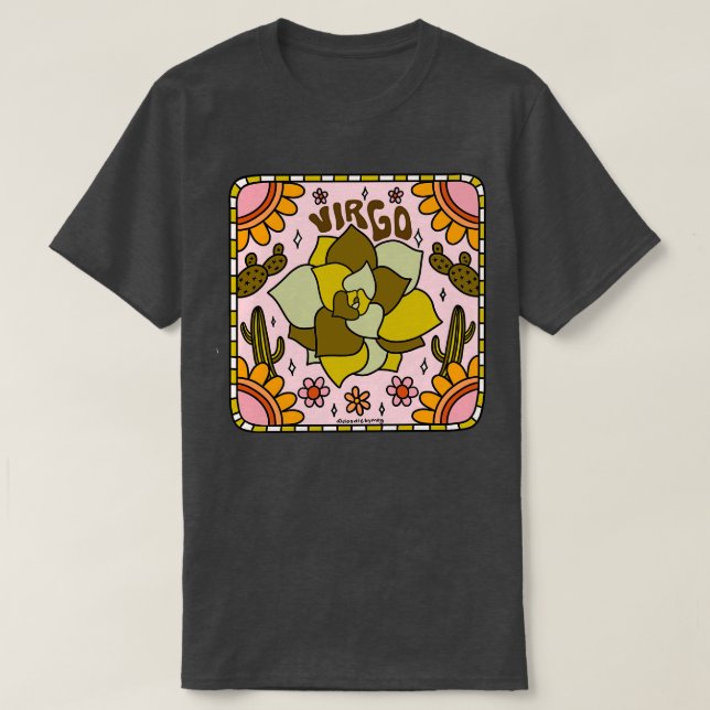 Camiseta Virgo Cactus (Frente do Design)