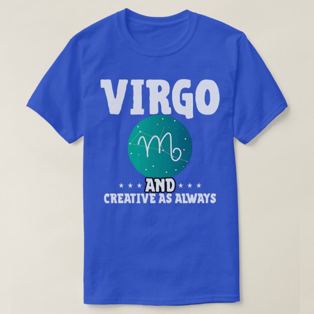 Camiseta Virgo e criativo como sempre (Frente do Design)