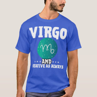 Camiseta Virgo e criativo como sempre