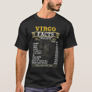 Camiseta Virgo Fatos Zodíaco Sinaliza Homens Engraçados N