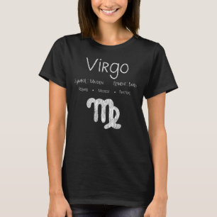 Camiseta Virgo Horoscope Astrology Star Sinal de Astrologia