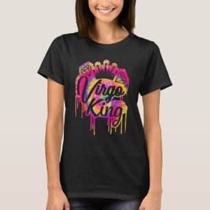 Camiseta Virgo King Zodiac Sinal Derrubando Coroa Astr