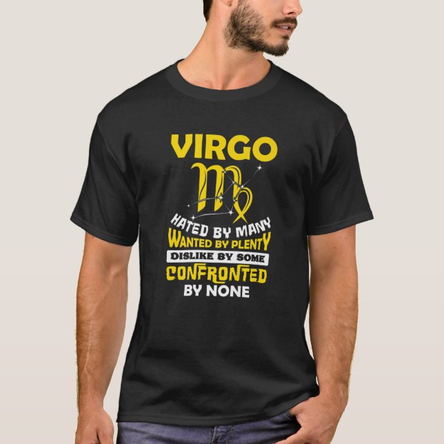 Camiseta Virgo Odiado Por Muitos Agosto De Zodiac Birthd (Frente)