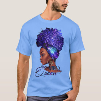 Camiseta Virgo Queen Afro Melanin Girl Birthday Gift For Bl