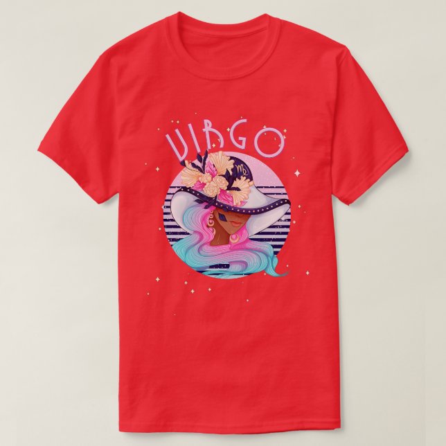 Camiseta Virgo Zodiac - Símbolo Horoscópio Aniversário Taro (Frente do Design)