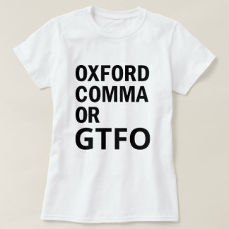 Camiseta Vírgula de Oxford ou GTFO