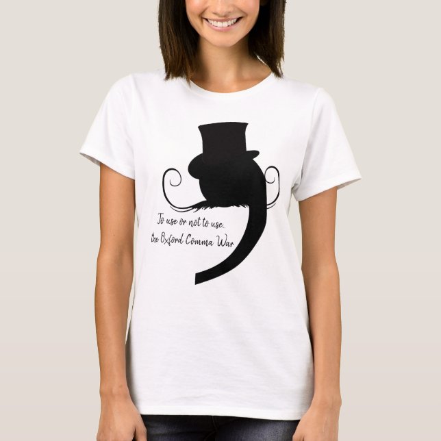Camiseta Vírgula Villainous, Debate sobre a Comma em Oxford (Frente)