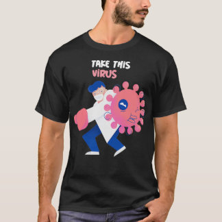 Camiseta Virologia Engraçada Médico Vírus de Luta
