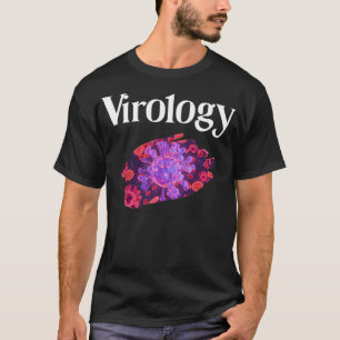 Camiseta Virologia vírus roxos