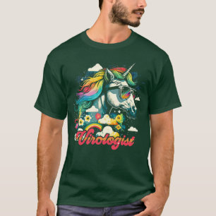Camiseta Virologista do Rainbow Unicorn