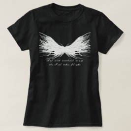 Camiseta Virtues Abstract White Wings Alcohol Ink Art