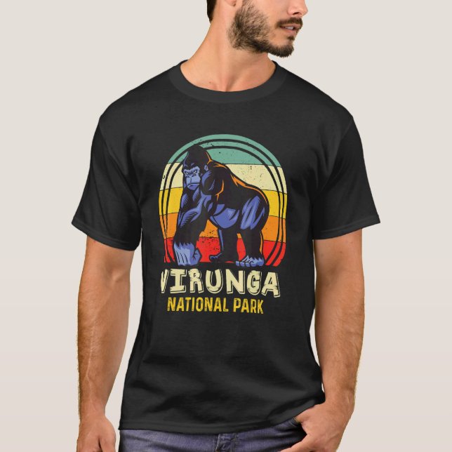 Camiseta Virunga National Park Congo Safari Gorilla Africa  (Frente)