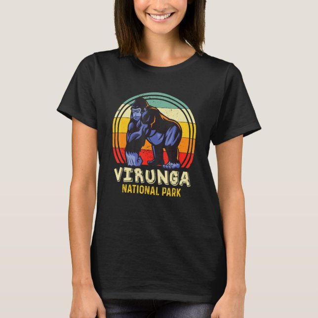 Camiseta Virunga National Park Congo Safari Gorilla Africa  (Frente)