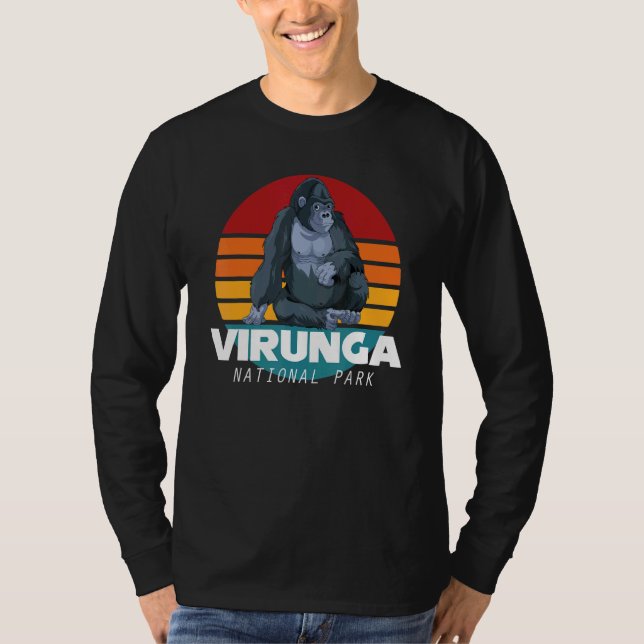 Camiseta Virunga National Park Safari Gorilla Souvenir Afri (Frente)