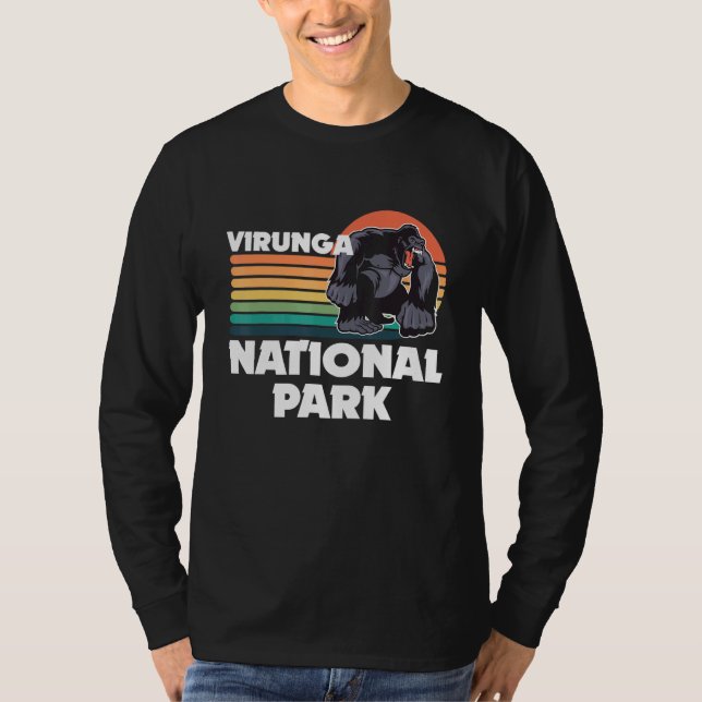 Camiseta Virunga Park in Africa Gorilla Safari Souvenir Con (Frente)