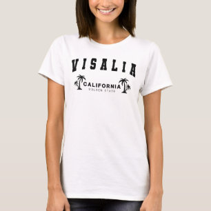 Camiseta Visalia Branca de Mulheres, Califórnia