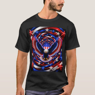 Camiseta Visão Americana Espiral – Águia Óptica Patriótica