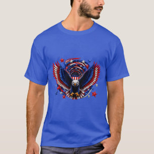 Camiseta Visão Americana Espiral – Águia Patriótica Óptica