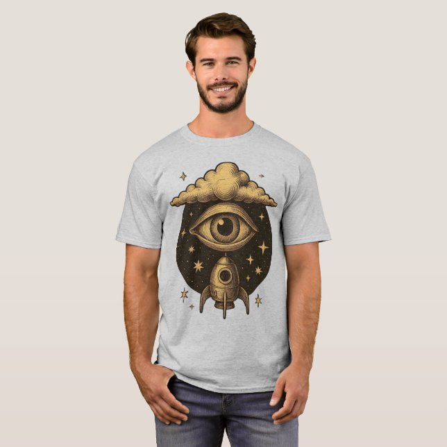 Camiseta VISÃO CELESTIAL – O Olho Que Lança Sonhos (Frente Completa)