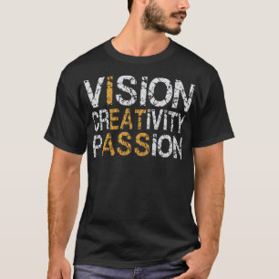 Camiseta Visão Criatividade Paixão Divertido Humor