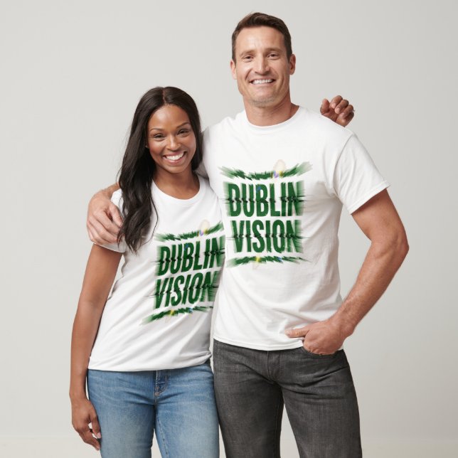 Camiseta Visão de Dublin Embaçada e Desalinhada (Unissex)