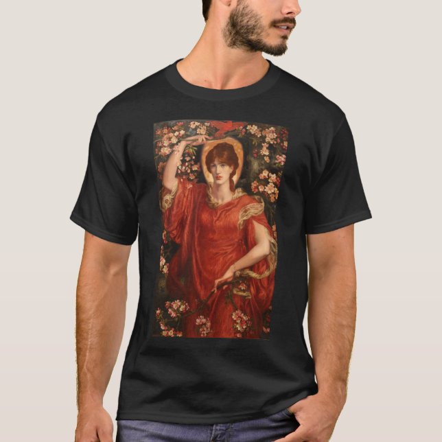 Camiseta Visão de Fiammetta (por Dante Gabriel Rossetti) (Frente)