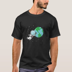 Camiseta Visão do astronauta de 2019 da Terra da Estação Es