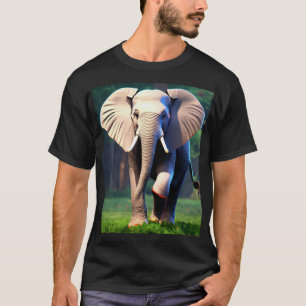 Camiseta "Visão do Elefante 3D: Tee Animado"