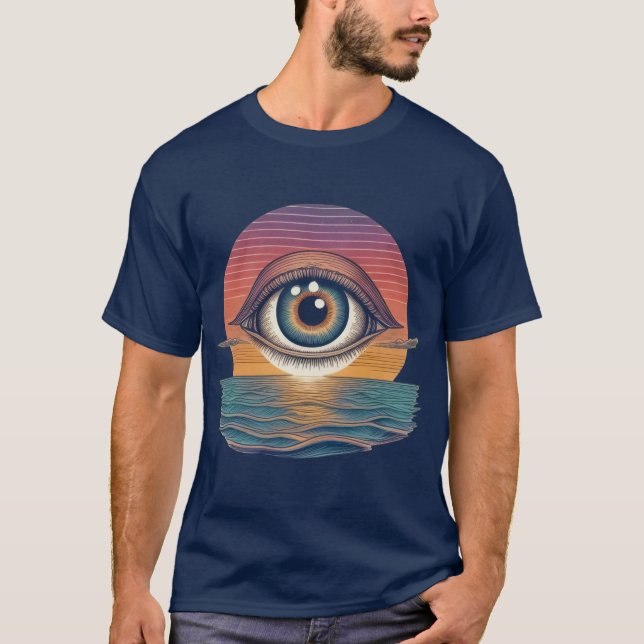 Camiseta Visão Eterna: Socorro do Oceano Surreal (Frente)