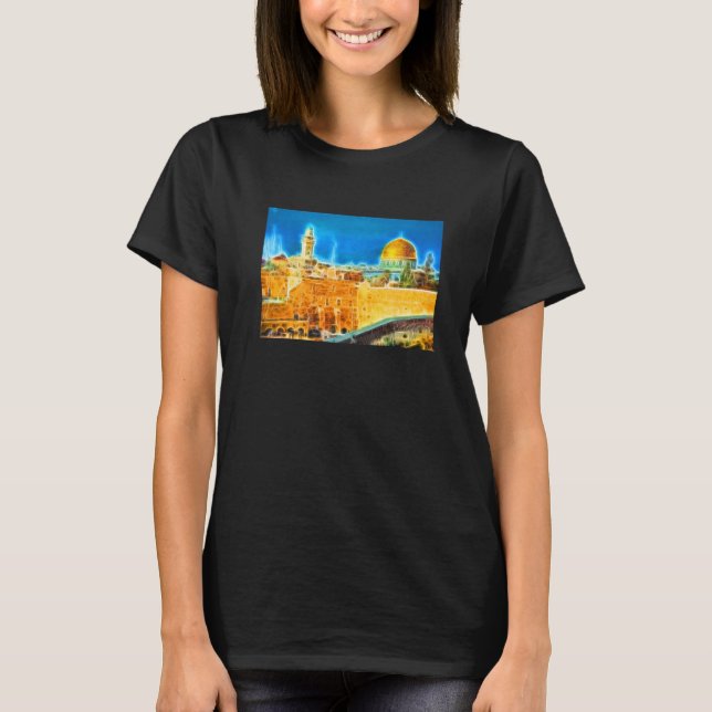 Camiseta Visão Fantástica Fractal de Jerusalém Ocidental (Frente)