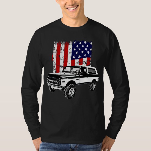 Camiseta Visão frontal de 3/4 do Blazer K5 Chevy 1970 (Frente)