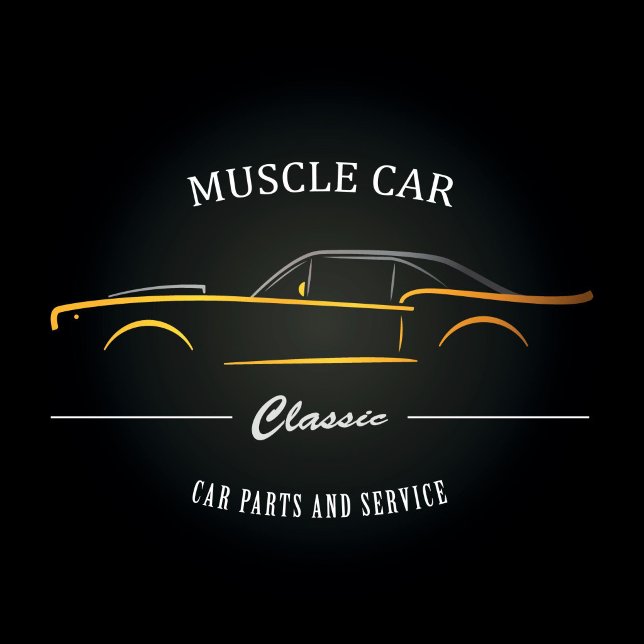 Camiseta Visão frontal de carro muscular clássico com desig (Criador carregado)