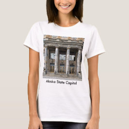 Camiseta Visão frontal do Capitólio Estadual do Alasca em J