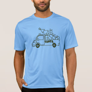 Camiseta Visão geral do lado do carro dos Papais noeis de c