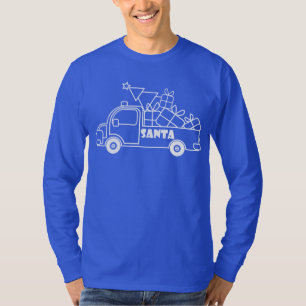 Camiseta Visão geral do lado do carro dos Papais noeis de c
