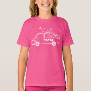 Camiseta Visão geral do lado do carro dos Papais noeis de c