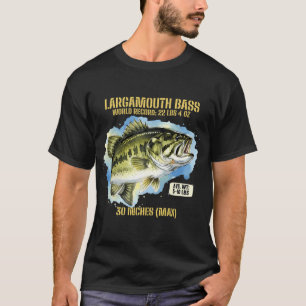 Camiseta Visão Geral do Robalo-Peixe Educacional com V Bril