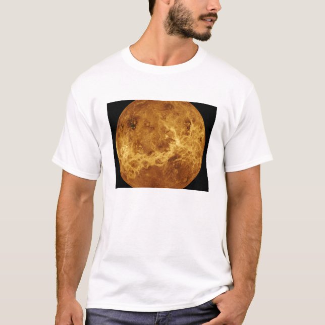 Camiseta Visão global da superfície de Vênus (Frente)