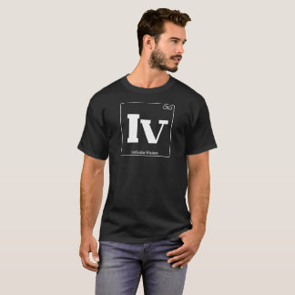 Camiseta Visão infinita branca da mesa periódica