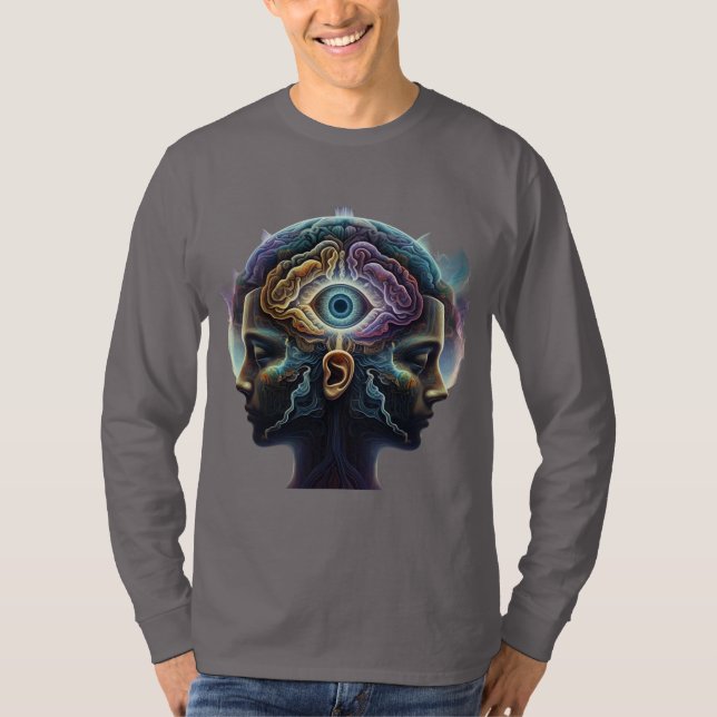 Camiseta Visão Interna: A Mente Meditativa Subconsciente Lo (Frente)
