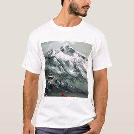 Camiseta Visão Panorâmica Do Campo De Base Everest