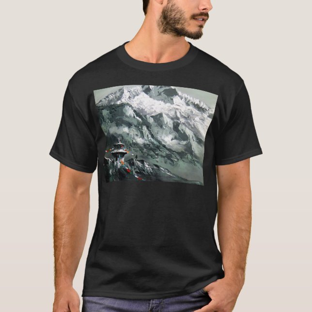 Camiseta Visão Panorâmica Do Campo De Base Everest (Frente)