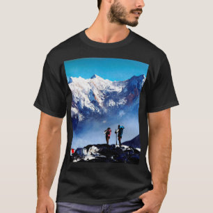 Camiseta Visão Panorâmica Do Pico Everest De Ama Dablam