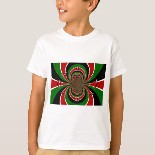 Camiseta Visão Vibrante do Quênia: Arte Espelhada de Bandei