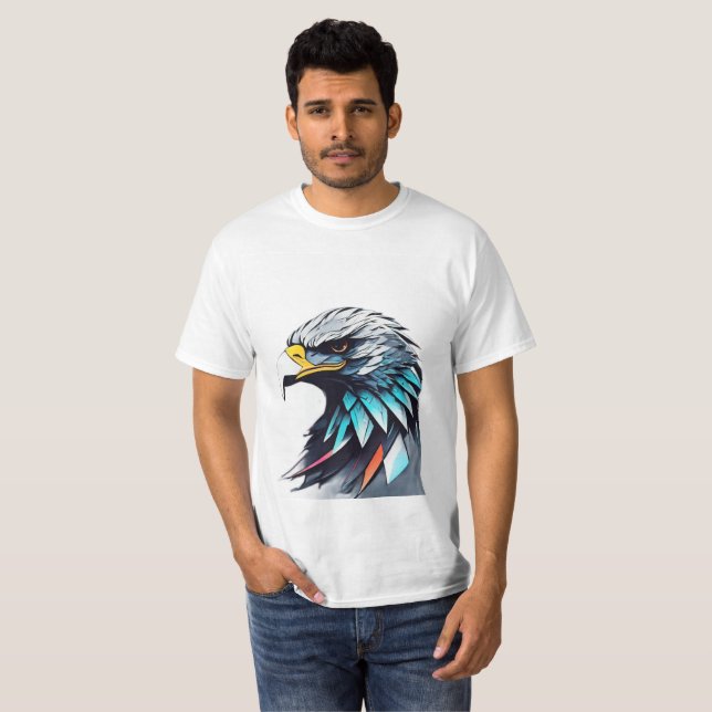 Camiseta "Visionários da Águia: Moda em Voo" (Frente Completa)